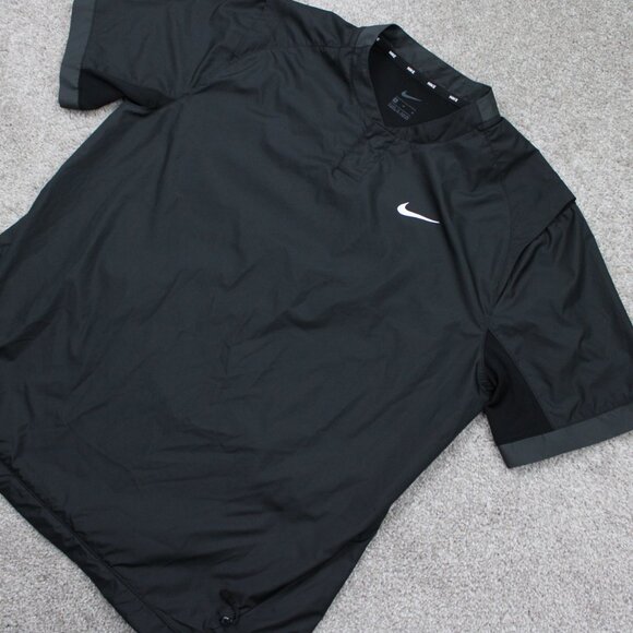 Nike Softball Wind Jacket Womens Medium Black Lightweight S/S Pullover Shacket - Picture 3 of 15